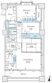 東京都墨田区石原1【マンション】の間取り