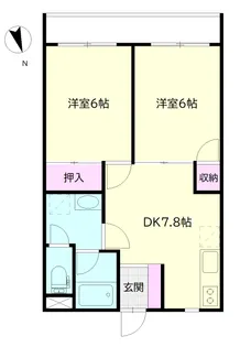 ハイツ五泉【2階】の間取り