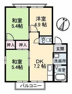 タカセコーポ D棟【2階】の間取り
