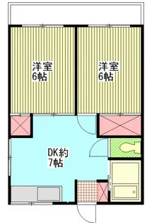 松丸ハイツ6号棟【2階】の間取り