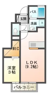 メゾンソレイユ・カトル【1階】の間取り