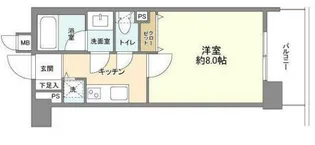 ビューネ渋谷桜丘【2階】の間取り
