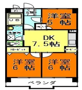 赤田ハイツ【1階】の間取り