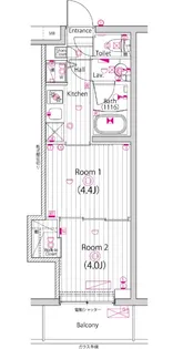 神奈川県川崎市中原区井田中ノ町【マンション】の間取り