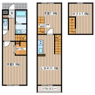 2LDKの間取り画像
