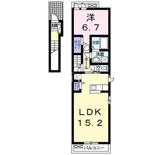 熊本県上益城郡御船町大字辺田見【アパート】の間取り