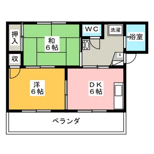 フラワーハイツ【2階】の間取り