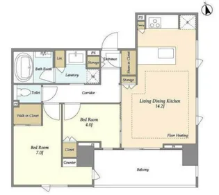 東京都渋谷区恵比寿南3【マンション】の間取り