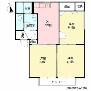 エクセルタウン合川【1階】の間取り