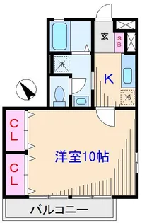 神奈川県川崎市中原区下小田中2【アパート】の間取り