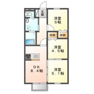 ハイツウインク【1階】の間取り