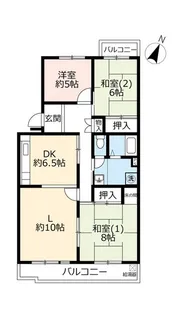 UR洛西竹の里【4階】の間取り