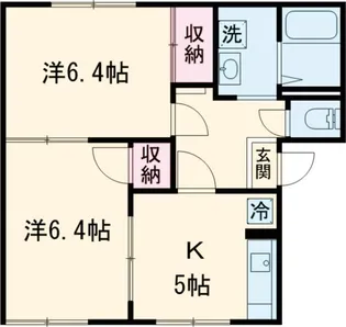 フレグランス平山B【2階】の間取り