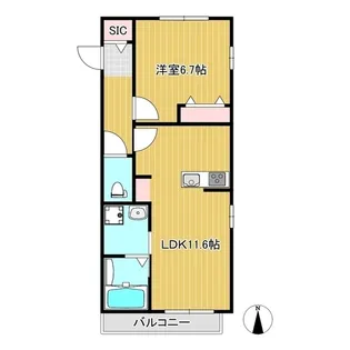 リロンデルI【2階】の間取り