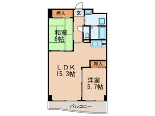 グランドハイツK.I【4階】の間取り