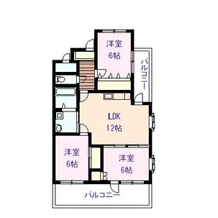 サンスカイ小山【5階】の間取り