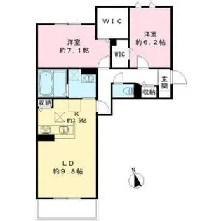 セリバI【1階】の間取り