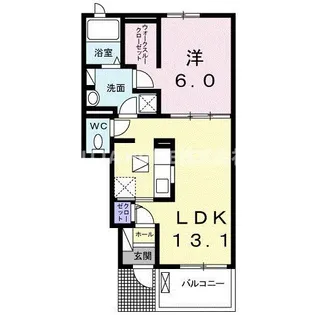 フランボアーズ篠山II【1階】の間取り
