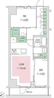 オープンレジデンシア葛西【4階】の間取り
