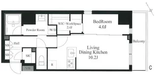 ラティエラ秋葉原【4階】の間取り