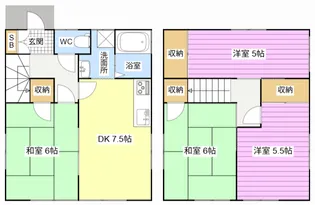 静岡県浜松市中央区葵西1【一戸建】の間取り