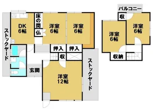 滋賀県東近江市種町【一戸建】の間取り