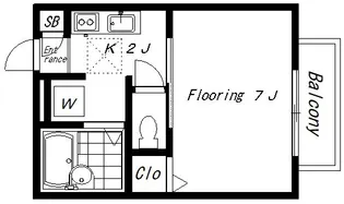 ベルドミール高円寺【1階】の間取り