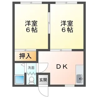 プレジール真庭B【1階】の間取り