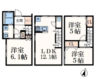 TheSiesta唐木田Terraveneの間取り