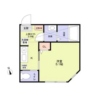 SCRUBLAGOON栗谷3丁目【2階】の間取り