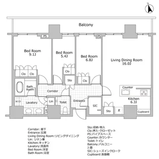 ブランズ渋谷桜丘【24階】の間取り