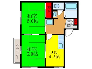 鉢塚ハイム【2階】の間取り