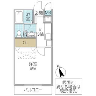 フォーライフヴィラ千波【1階】の間取り