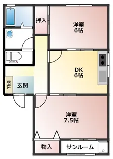 セジュール黒部A【2階】の間取り