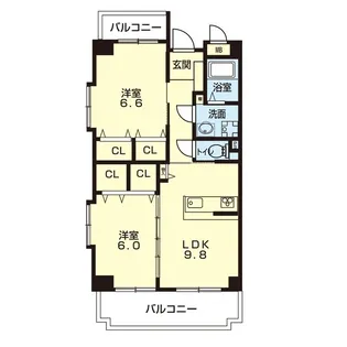 グランデール北【4階】の間取り