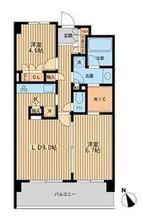 HF若林公園レジデンス【2階】の間取り