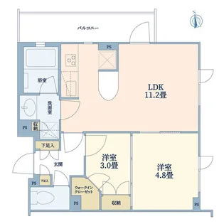 ウェリスi-S馬込【3階】の間取り