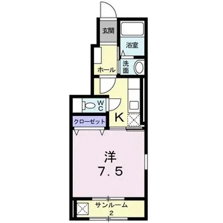 リーベ富岡【1階】の間取り