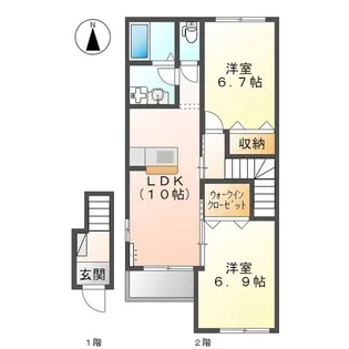 Laule’a (ラウレア)【2階】の間取り