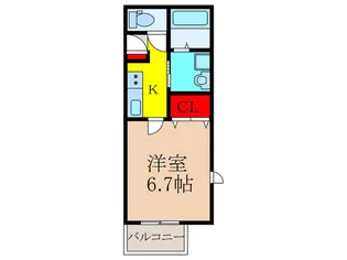 シャルマンクレール【1階】の間取り