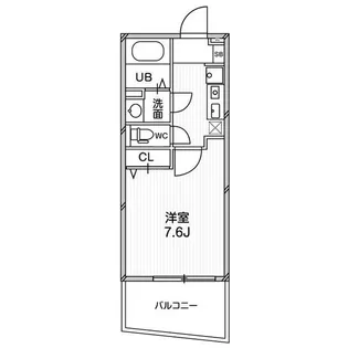 ルクレ阿波座レジデンス【2階】の間取り