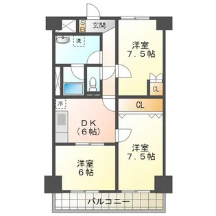ラ・プランタン【3階】の間取り
