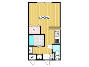 ベルビュ新明【2階】の間取り