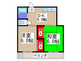 パ-プルハイム【2階】の間取り
