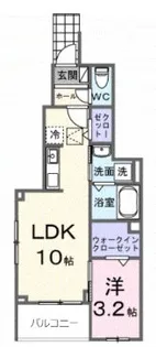 ピースフルIII【1階】の間取り