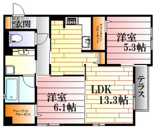 リブロン【3階】の間取り