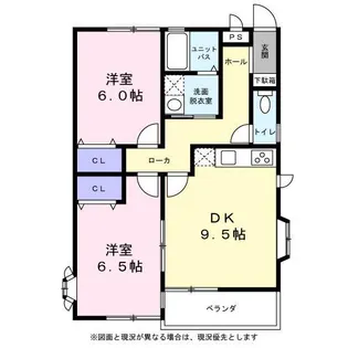 シティーハイツ エリカ A棟の間取り