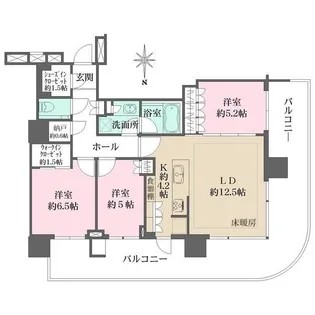 HARUMI FLAG PARK VILLAGE T棟【30階】の間取り