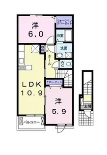 エスペランサB016【2階】の間取り