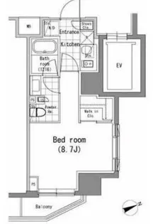 パークハビオ新橋【11階】の間取り